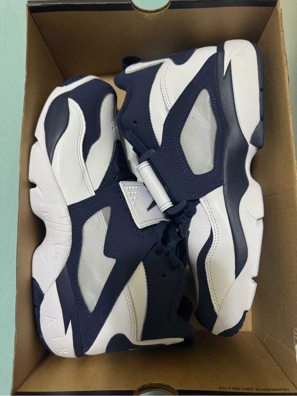 Men's Navy and White Athletic Sneakers - Cushioned Support